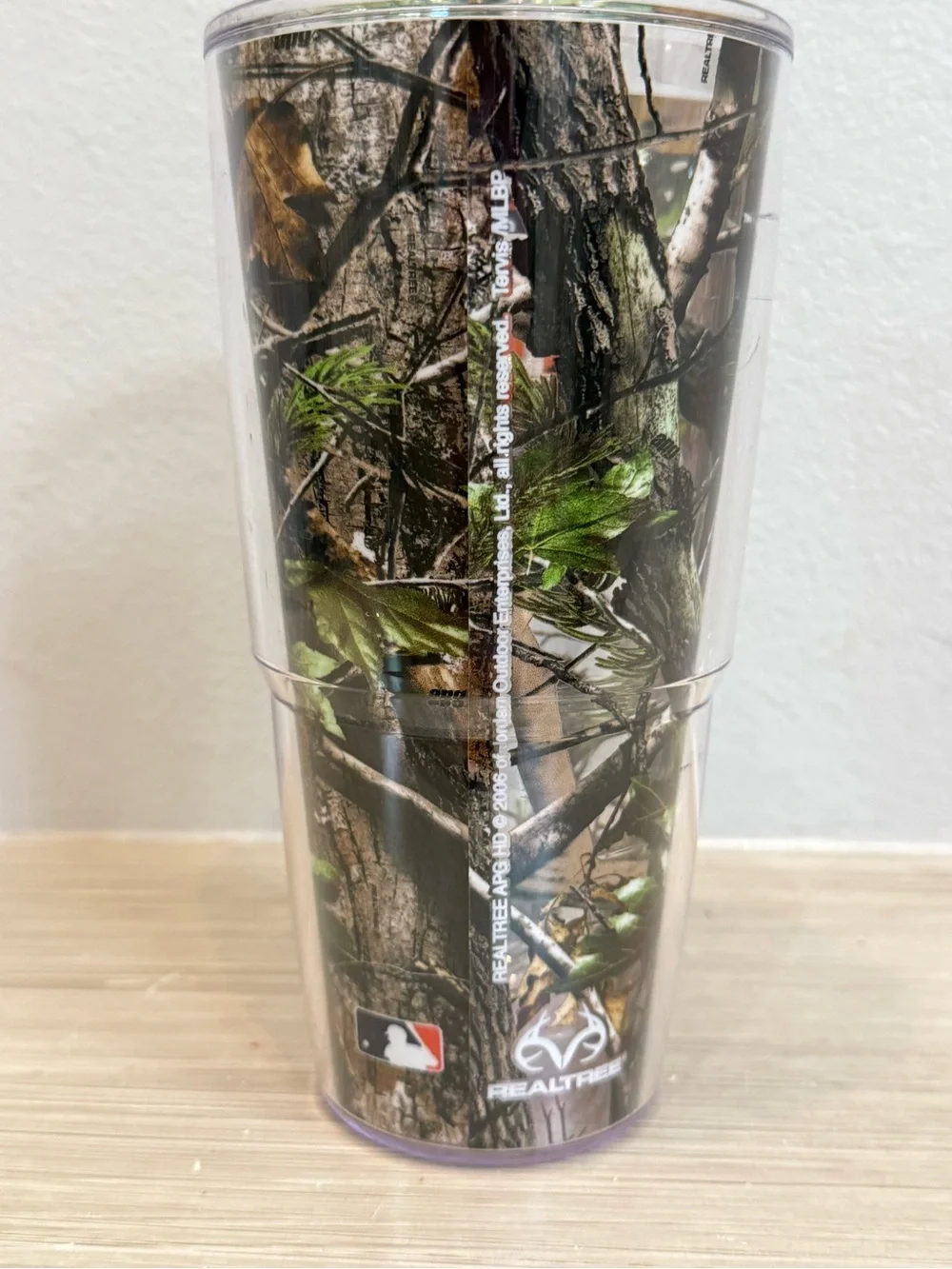 Tervis Houston astros baseball Camouflage Tumbler Clear with Orange & Black Log